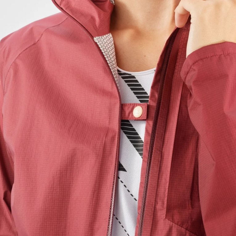 Chaquetas Shell Salomon Bonatti Impermeables Mujer Rojos | MX QTXO098